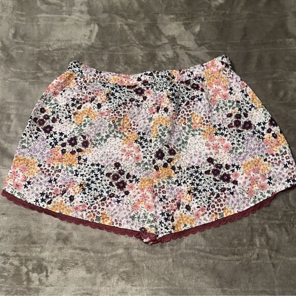 Cynthia Rowley SโDolly Meadow Floral White Burgundy Cotton Camisole Short PJ Set - Picture 7 of 11